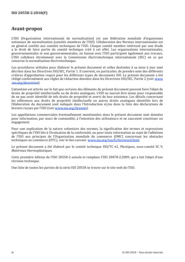 ISO 20558-2:2018 ISO 20558-2:2018 - Plastiques -- Matériaux pour moulage et extrusion en poly(phénylene sulfide) (PPS) - Page 4 preview