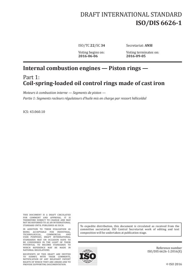 ISO/DIS 6626-1