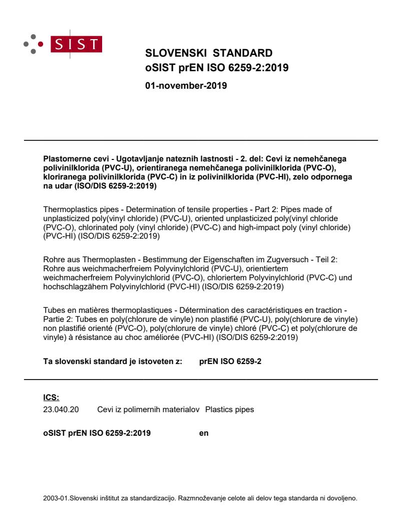 prEN ISO 6259-2:2019