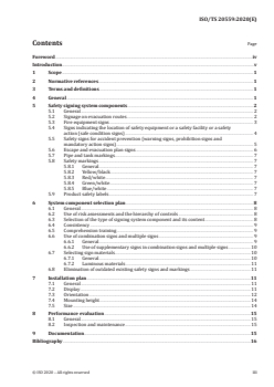 ISO/TS 20559:2020 - Graphical symbols — Safety colours and safety signs — Guidance for the development and use of a safety signing system
Released:23. 10. 2020 - Page 3 preview