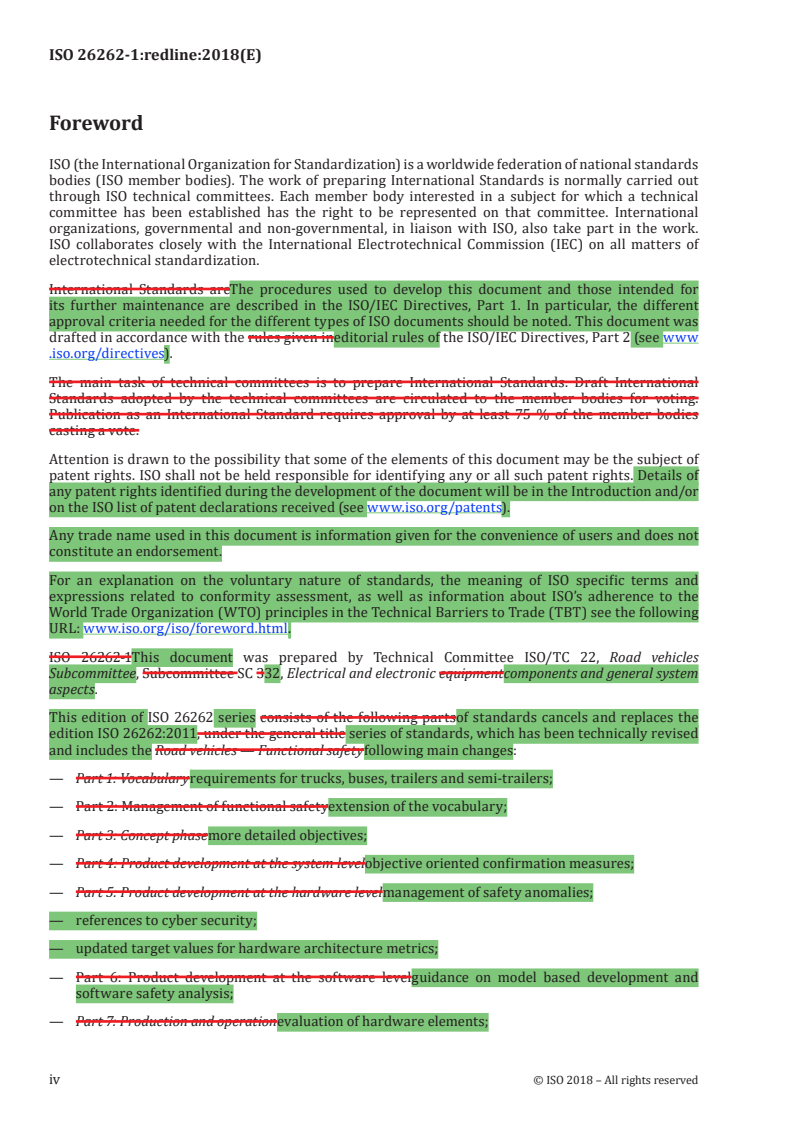 ISO 26262-1:2018 REDLINE ISO 26262-1:2018 - Road vehicles — Functional safety — Part 1: Vocabulary
Released:12/17/2018 - Page 4 preview