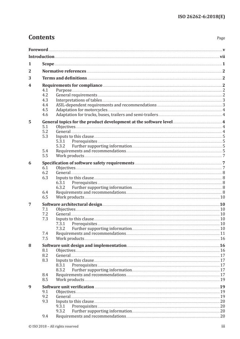 ISO 26262-6:2018 - Road vehicles — Functional safety — Part 6: Product development at the software level
Released:12/17/2018