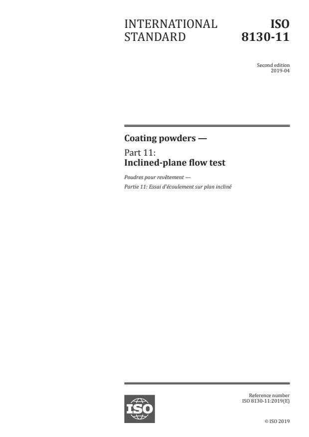 ISO 8130-11:2019 - Coating powders