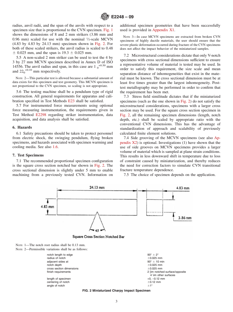 ASTM E2248-09 - Standard Test Method for Impact Testing of Miniaturized Charpy V-Notch Specimens