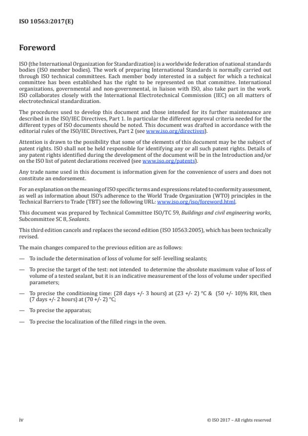 ISO 10563:2017 ISO 10563:2017 - Buildings and civil engineering works -- Sealants -- Determination of change in mass and volume - Page 4 preview