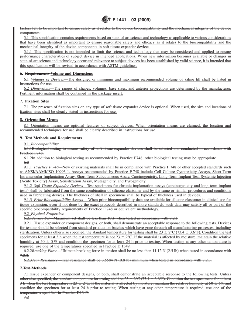 REDLINE ASTM F1441-03(2009) - Standard Specification for Soft-Tissue Expander Devices