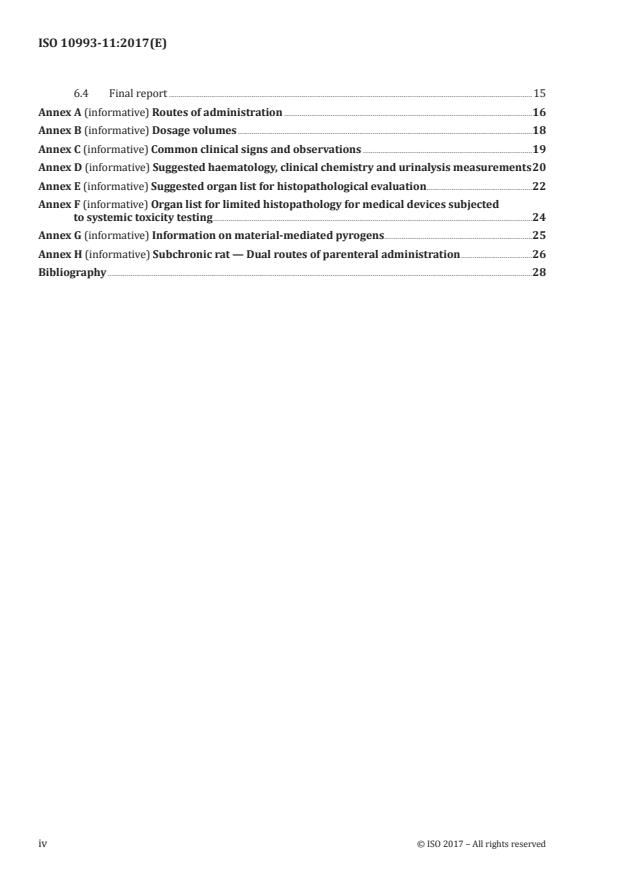 ISO 10993-11:2017 ISO 10993-11:2017 - Biological evaluation of medical devices - Page 4 preview