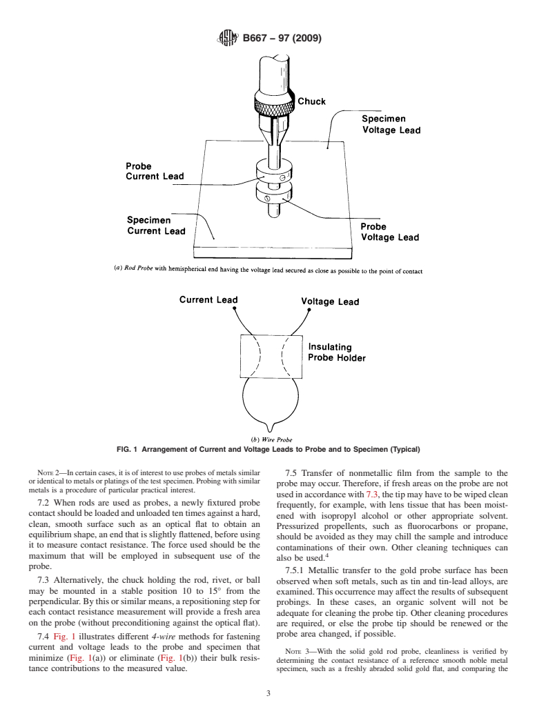 ASTM B667-97(2009) - Standard Practice for Construction and Use of a Probe for Measuring Electrical Contact Resistance