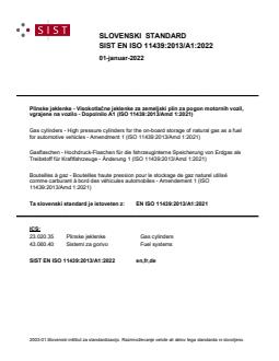 EN ISO 11439:2013/A1:2022 - Page 1 preview