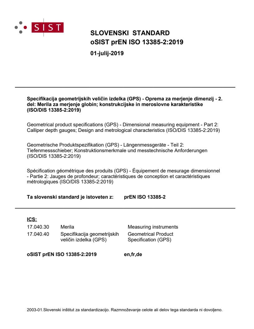 prEN ISO 13385-2:2019