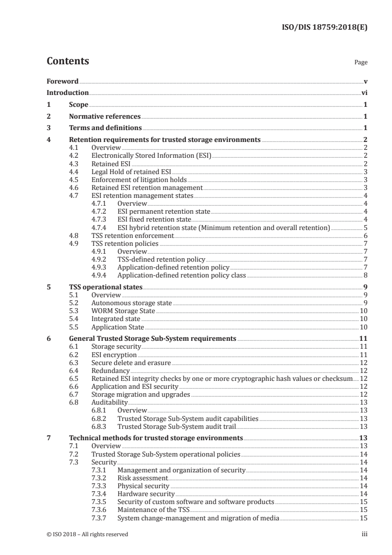 ISO/FDIS 18759 - Document management — Trusted storage sub-system (TSS) functional and technical requirements
Released:7/27/2018