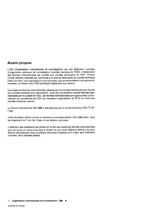 ISO 2066:1986 ISO 2066:1986 - Agglomérés expansés purs de liege -- Détermination de l'humidité - Page 2 preview