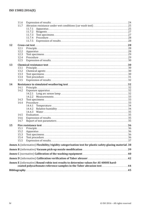 ISO 15082:2016 ISO 15082:2016 - Road vehicles -- Tests for rigid plastic safety glazing materials - Page 4 preview