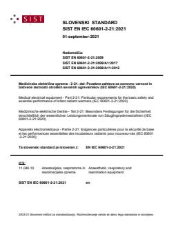 SIST EN IEC 60601-2-21:2021 SIST EN IEC 60601-2-21:2021 - Page 1 preview