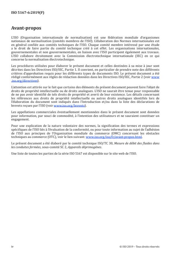 ISO 5167-6:2019 ISO 5167-6:2019 - Mesure de débit des fluides au moyen d'appareils déprimogenes insérés dans des conduites en charge de section circulaire - Page 4 preview