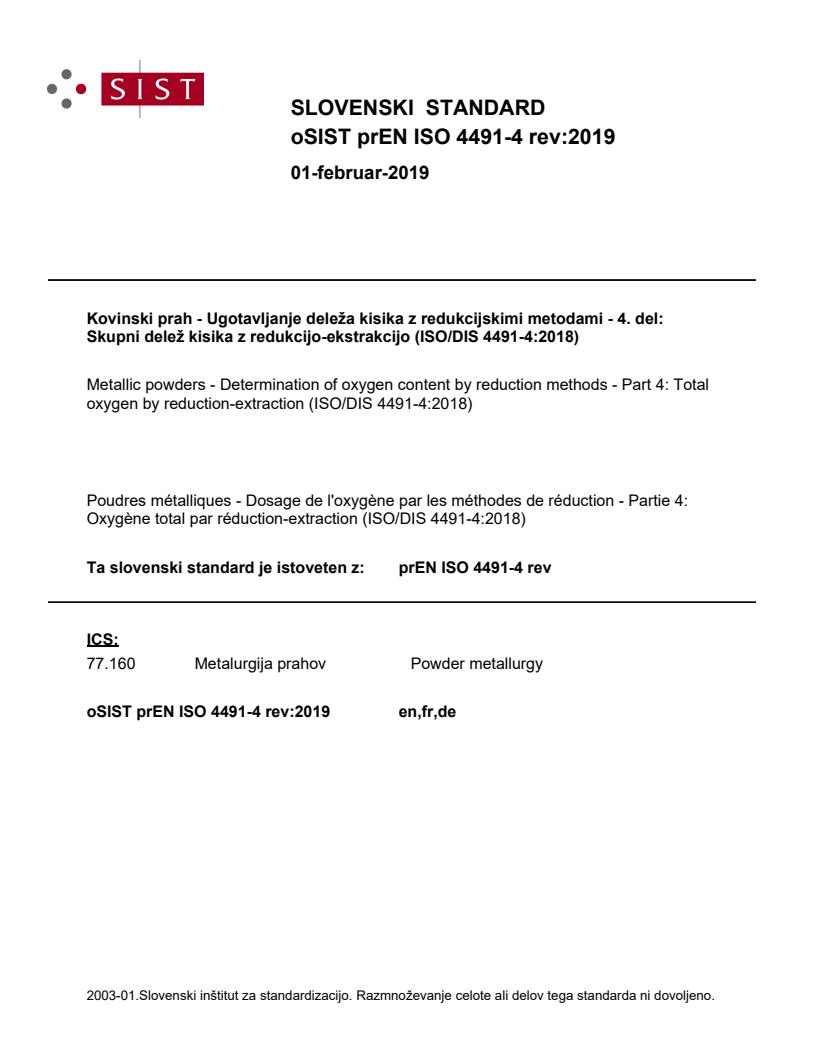 prEN ISO 4491-4 rev:2019