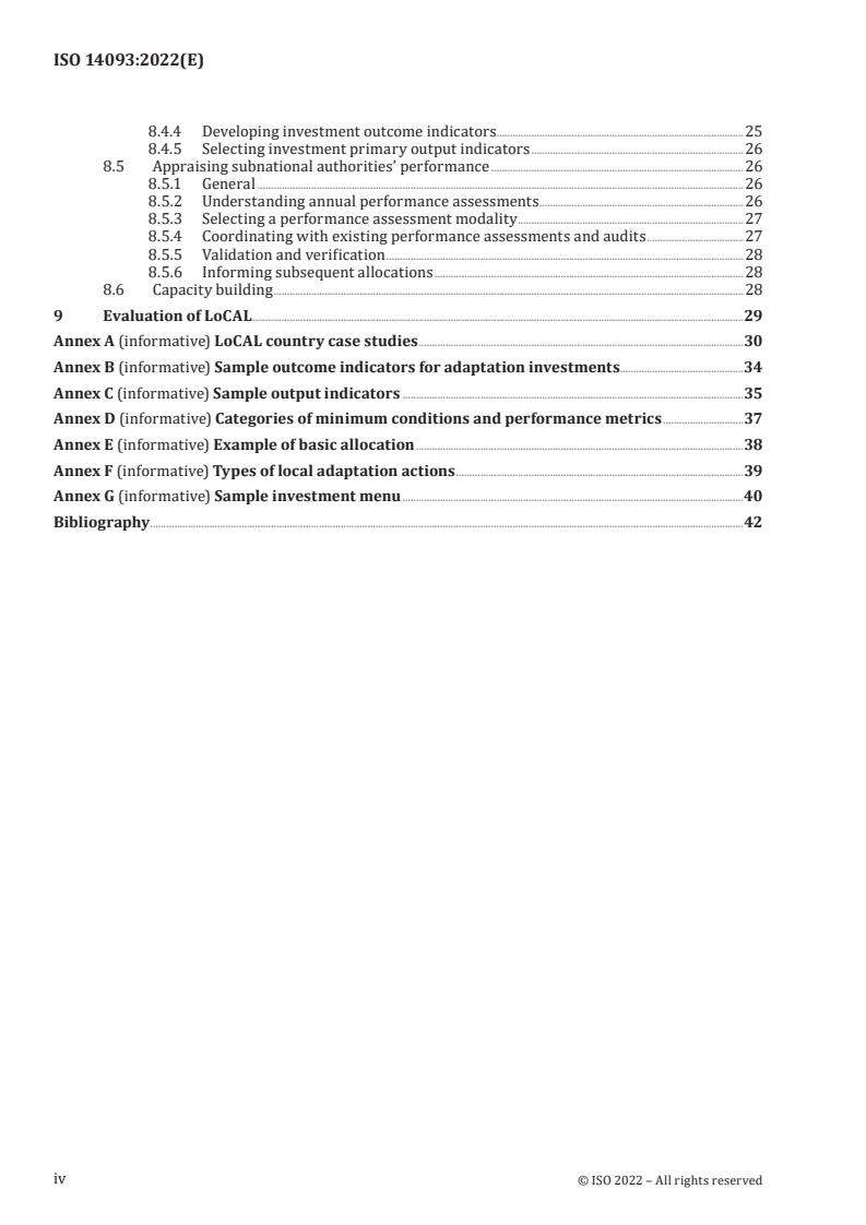 ISO 14093:2022 ISO 14093:2022 - Mechanism for financing local adaptation to climate change — Performance-based climate resilience grants — Requirements and guidelines
Released:15. 11. 2022 - Page 4 preview