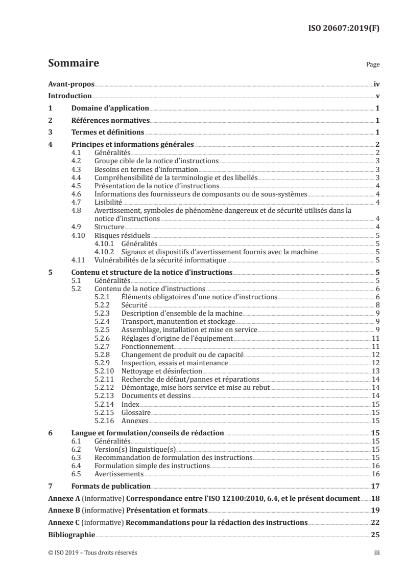 ISO 20607:2019 - Sécurité des machines — Notice d'instructions — Principes rédactionnels généraux
Released:6/6/2019