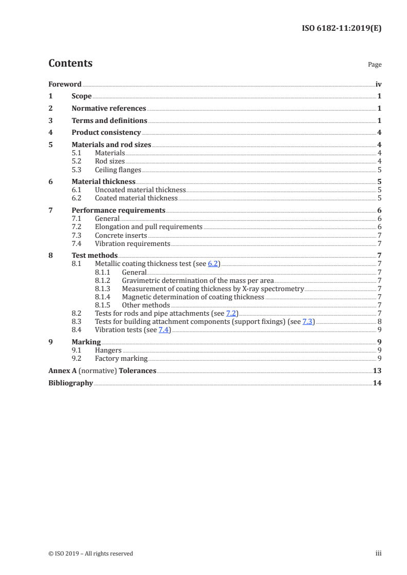 ISO 6182-11:2019 - Fire protection — Automatic sprinkler systems — Part 11: Requirements and test methods for pipe hangers
Released:5/29/2019