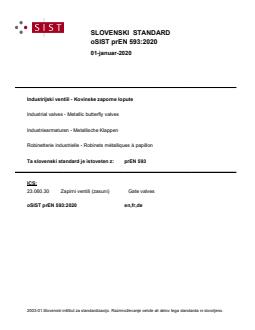 oSIST prEN 593:2020 - Page 1 preview