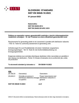 EN 50549-10:2023 - BARVE - Page 1 preview