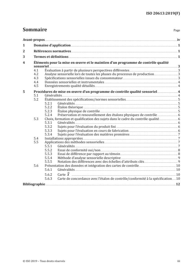 ISO 20613:2019 - Analyse sensorielle -- Lignes directrices générales pour l'application de l'analyse sensorielle en contrôle qualité