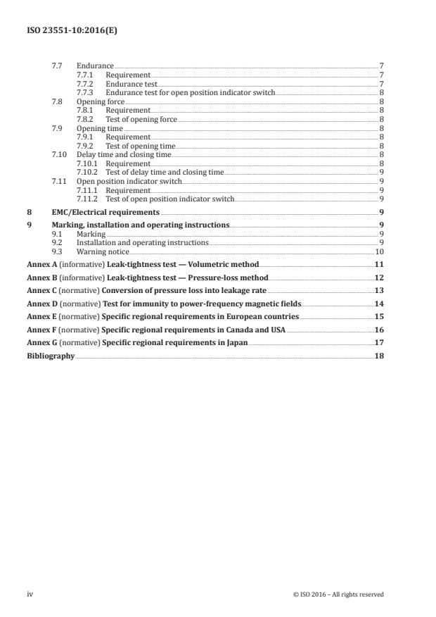 ISO 23551-10:2016 ISO 23551-10:2016 - Safety and control devices for gas burners and gas-burning appliances -- Particular requirements - Page 4 preview