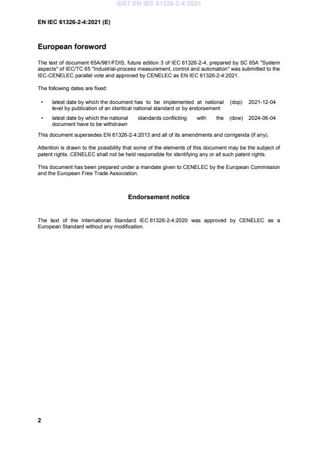 SIST EN IEC 61326-2-4:2021 SIST EN IEC 61326-2-4:2021 - Page 4 preview