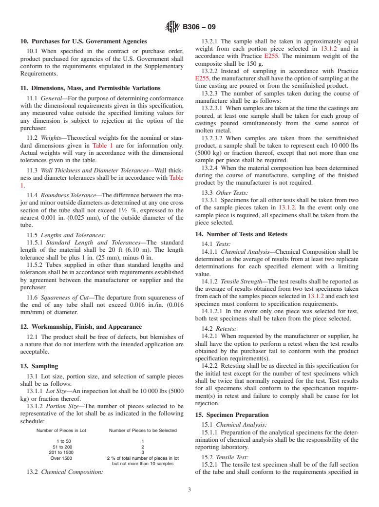 ASTM B306-09 - Standard Specification for Copper Drainage Tube (DWV)