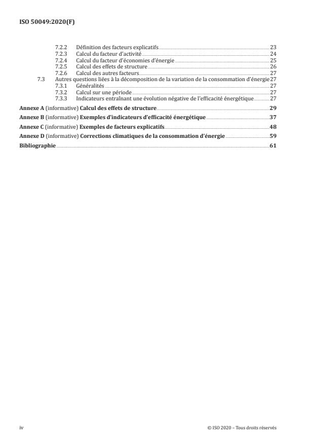 ISO 50049:2020 ISO 50049:2020 - Méthode de calcul pour l'efficacité énergétique et les variations de consommation d'énergie aux niveaux national, régional et urbain - Page 4 preview