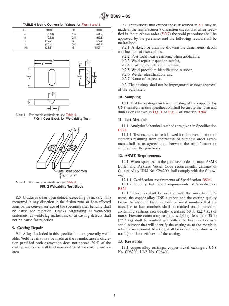 ASTM B369-09 - Standard Specification for Copper-Nickel Alloy Castings