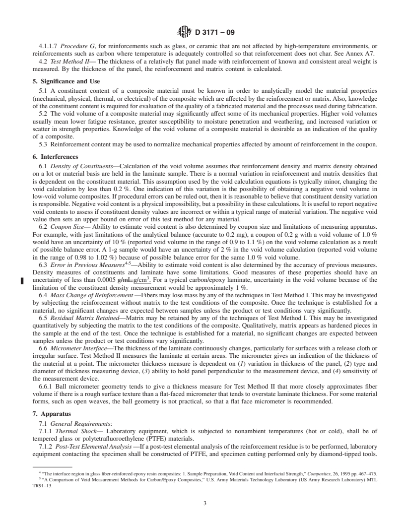 REDLINE ASTM D3171-09 - Standard Test Methods for Constituent Content of Composite Materials