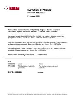 SIST EN 4882:2023 - Page 1 preview