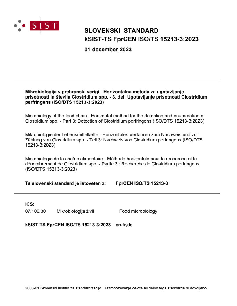 kTS FprCEN ISO/TS 15213-3:2023