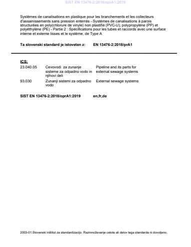 EN 13476-2:2018/prA1 EN 13476-2:2018/oprA1:2019 - Page 2 preview