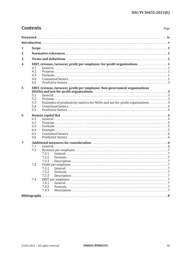 ISO/PRF TS 30432:Version 30-jan-2021 - Human resource management -- Workforce productivity metrics cluster