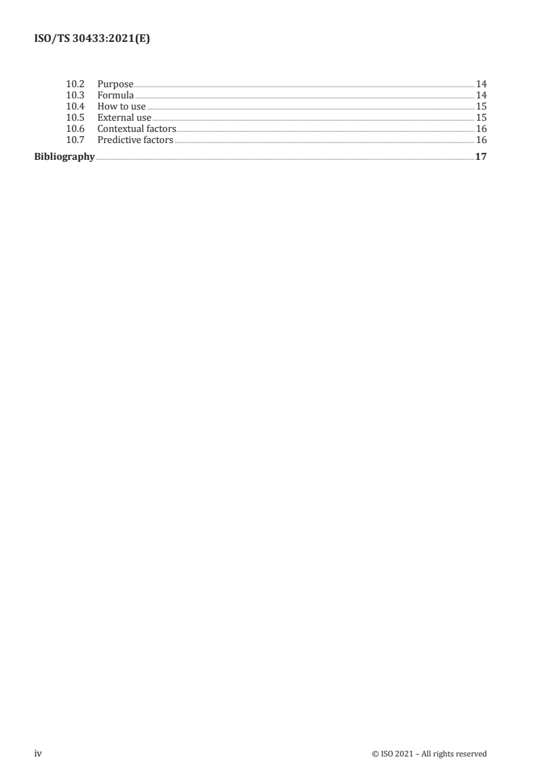 ISO/TS 30433:2021 ISO/TS 30433:2021 - Human resource management — Succession planning metrics cluster
Released:5/18/2021 - Page 4 preview