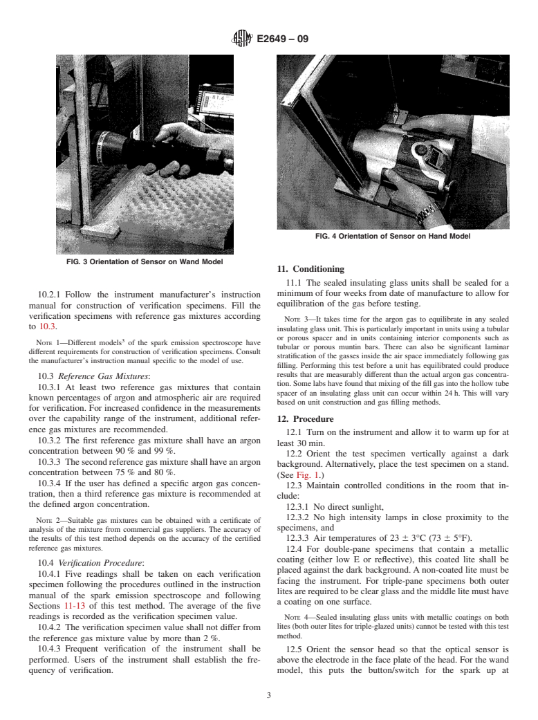 ASTM E2649-09 - Standard Test Method for Determining Argon Concentration in Sealed Insulating Glass Units Using Spark Emission Spectroscopy