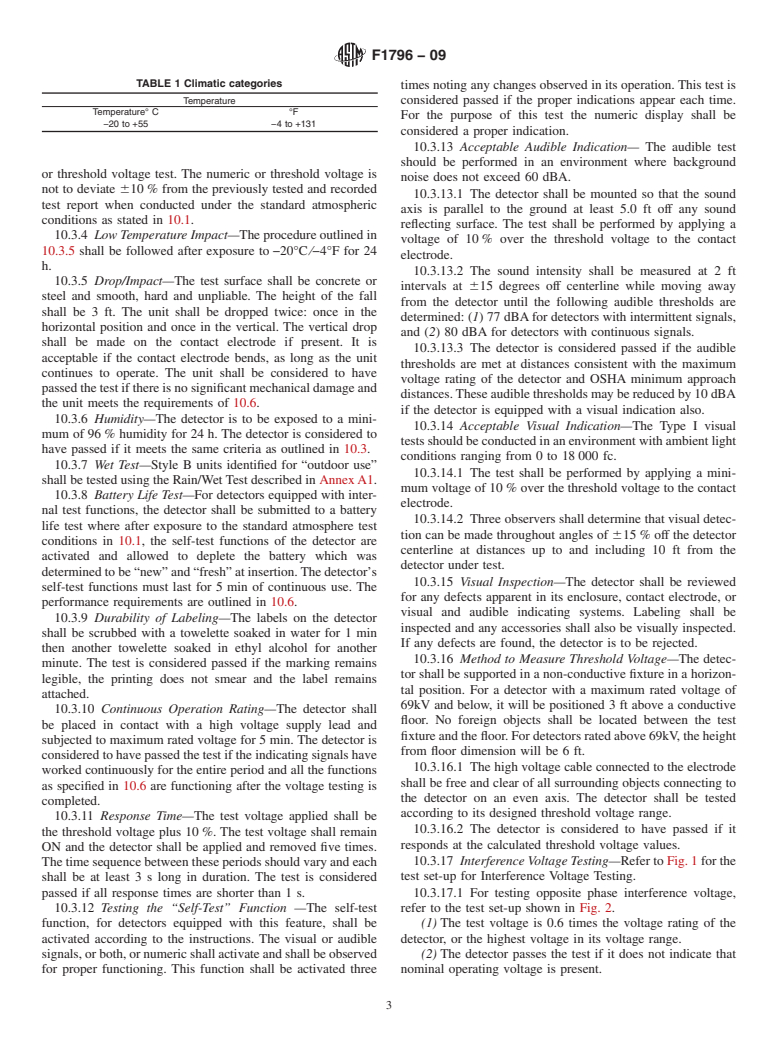 ASTM F1796-09 - Standard Specification for High Voltage Detectors&#8212;Part 1 Capacitive Type to be Used for Voltages Exceeding 600 Volts AC