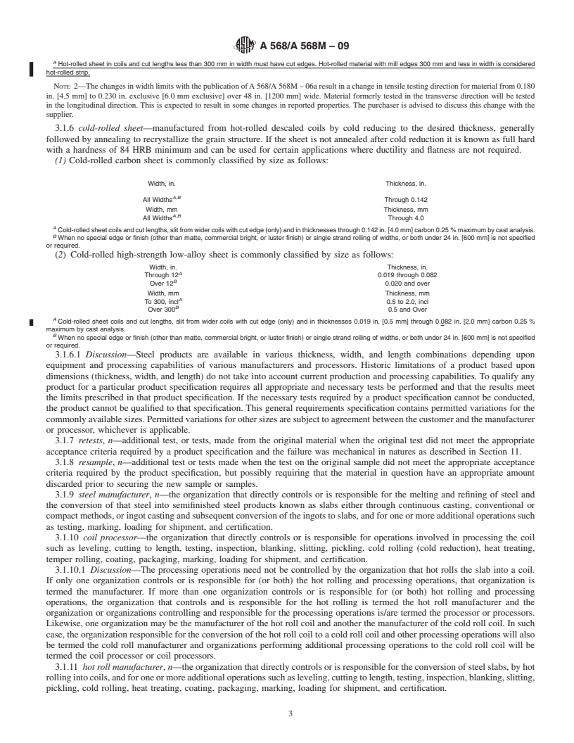 REDLINE ASTM A568/A568M-09 - Standard Specification for  Steel, Sheet, Carbon, Structural, and High-Strength, Low-Alloy,  Hot-Rolled  and Cold-Rolled, General Requirements for