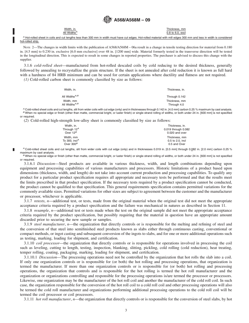 REDLINE ASTM A568/A568M-09 - Standard Specification for  Steel, Sheet, Carbon, Structural, and High-Strength, Low-Alloy,  Hot-Rolled  and Cold-Rolled, General Requirements for