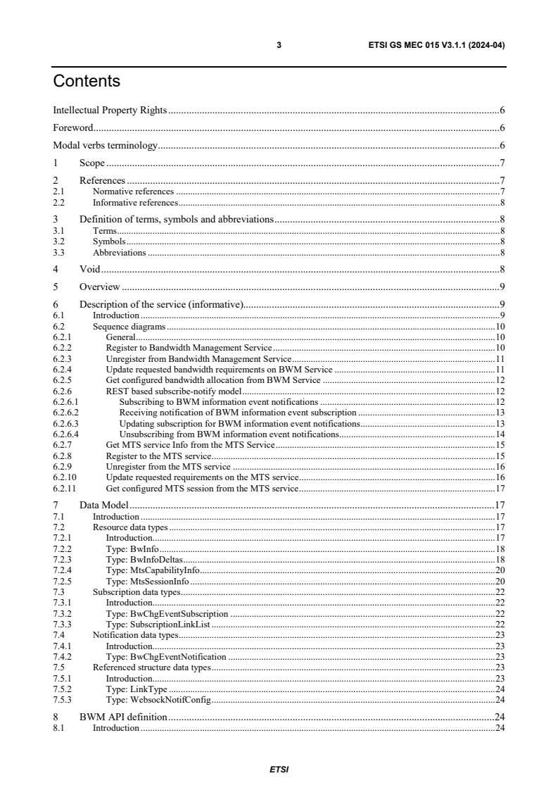 ETSI GS MEC 015 V3.1.1 (2024-04) - Multi-access Edge Computing (MEC); Traffic Management APIs