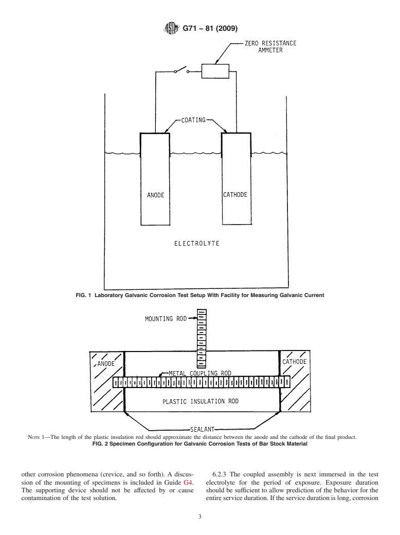 ASTM G71-81(2009) - Standard Guide for Conducting and Evaluating Galvanic Corrosion Tests in Electrolytes