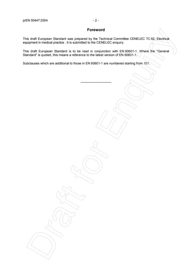 prEN 50447 prEN 50447:2005 - Page 4 preview