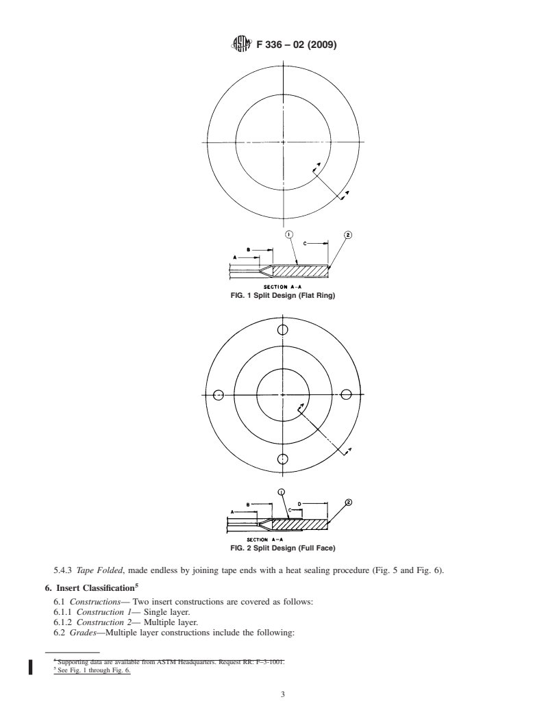 REDLINE ASTM F336-02(2009) - Standard Practice for Design and Construction of Nonmetallic Enveloped Gaskets for Corrosive Service