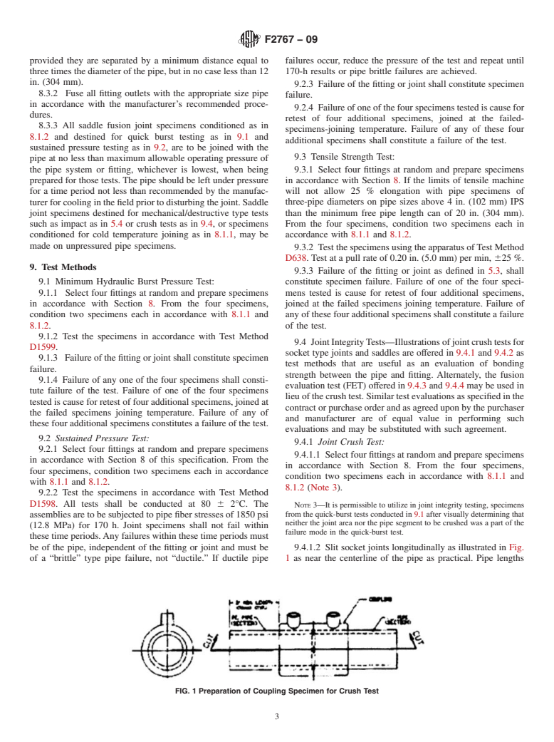 ASTM F2767-09 - Standard Specification for Electrofusion Type Polyamide-12 Fittings for Outside Diameter Controlled Polyamide-12 Pipe and Tubing for Gas Distribution