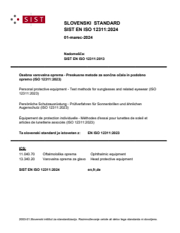 SIST EN ISO 12311:2024 SIST EN ISO 12311:2024 - Page 1 preview