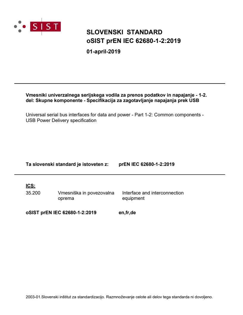prEN IEC 62680-1-2:2019 - BARVE