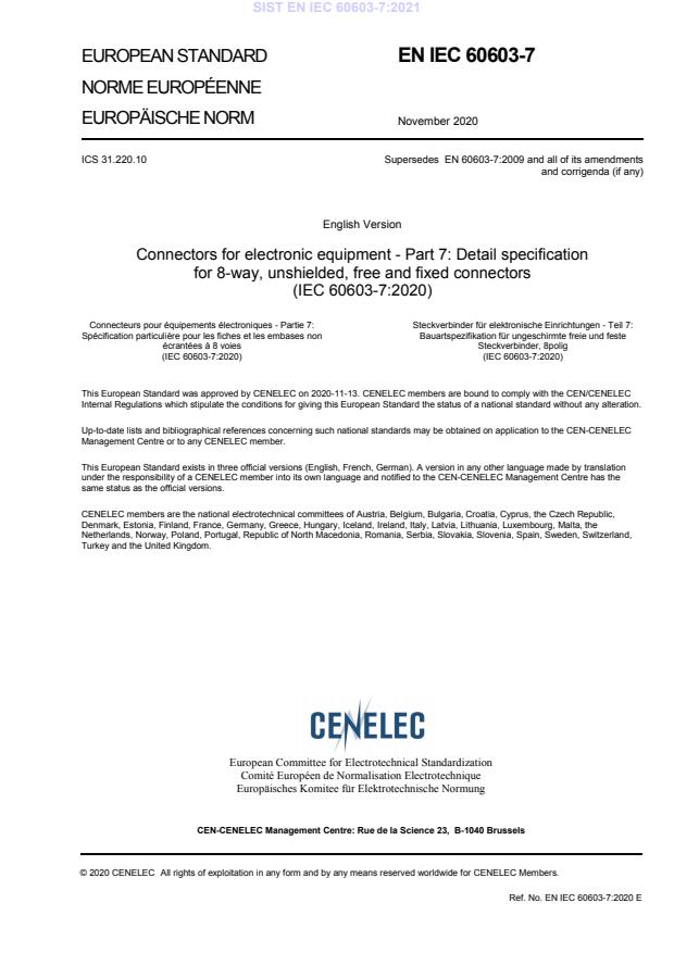 EN IEC 60603-7:2021 - BARVE
