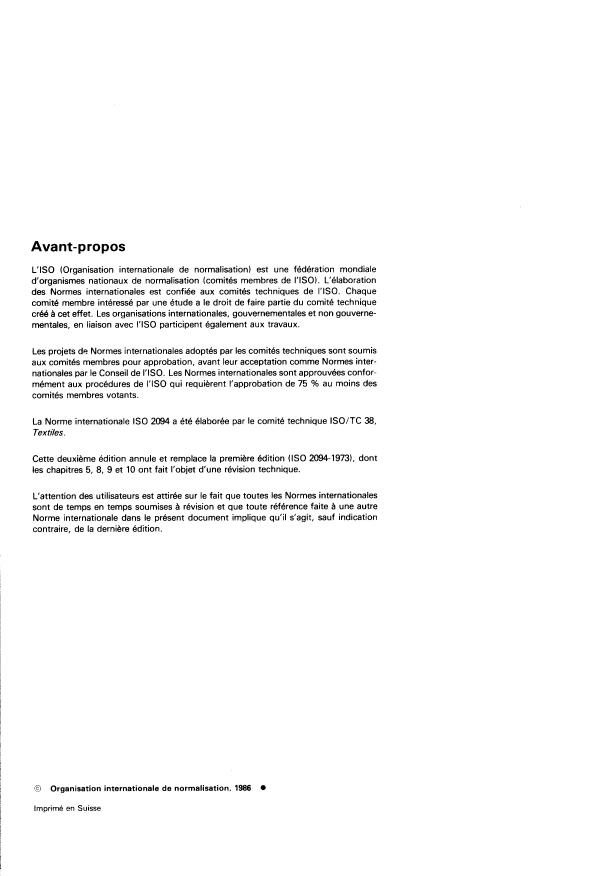 ISO 2094:1986 ISO 2094:1986 - Revetements de sol textiles -- Détermination de la perte d'épaisseur sous charge dynamique - Page 2 preview